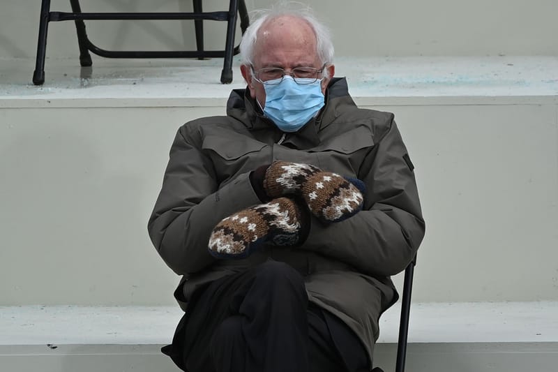 You Can Now Buy Bernie Sanders' Viral Inauguration-Stealing Mittens