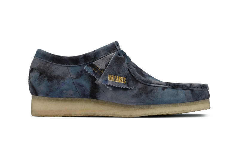 Clarks Originals Wallabee blue Camo release information blue black water color effect