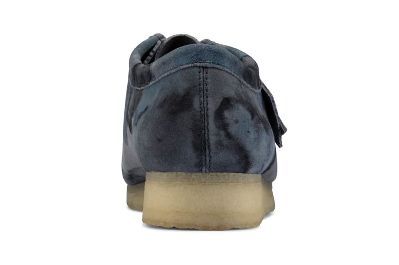 Clarks Originals Wallabee blue Camo release information blue black water color effect