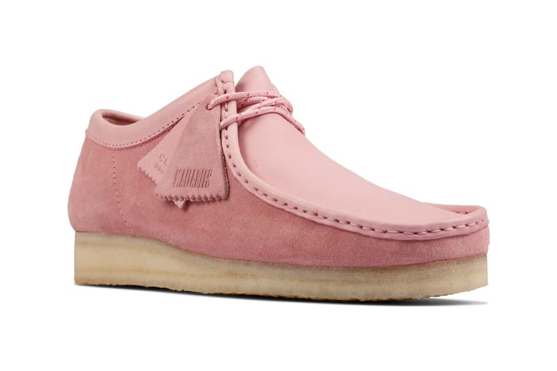 Clarks Originals combo leather suede Wallabee rose pink release information
