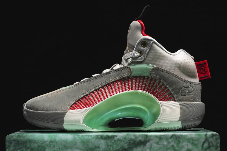The CLOT x Air Jordan Retro 35 SP Introduces "Warrior Jade"