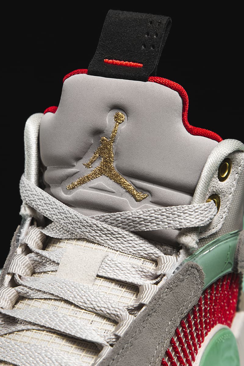 CLOT Air Jordan Retro 35 SP Warrior Jade Release Info DD9322-200 Date Buy Price Sepia Stone Metallic Gold Desert Sand Edison Chen Kevin Poon