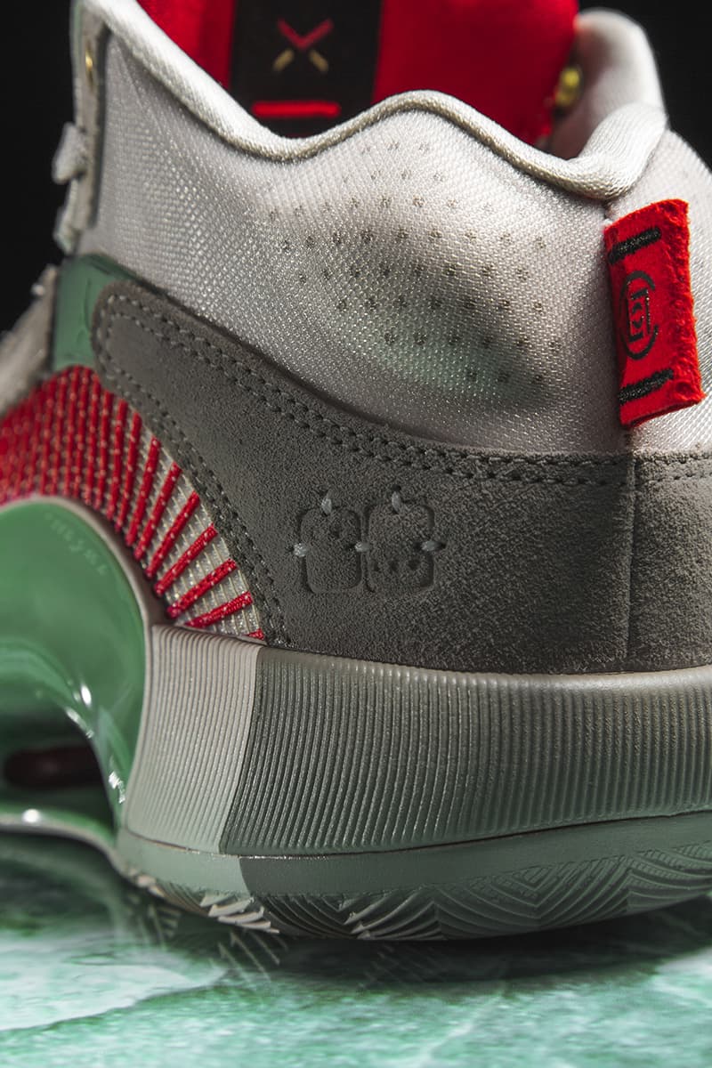 CLOT Air Jordan Retro 35 SP Warrior Jade Release Info DD9322-200 Date Buy Price Sepia Stone Metallic Gold Desert Sand Edison Chen Kevin Poon