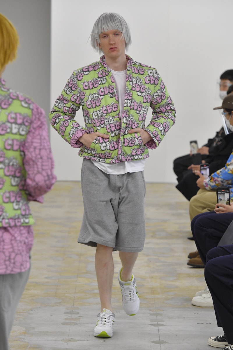 COMME des GARÇONS SHIRT Fall/Winter 2021 KAWS Runway collaboration fw21 collection menswear artist asics tarther sneaker release date info buy japan cdg