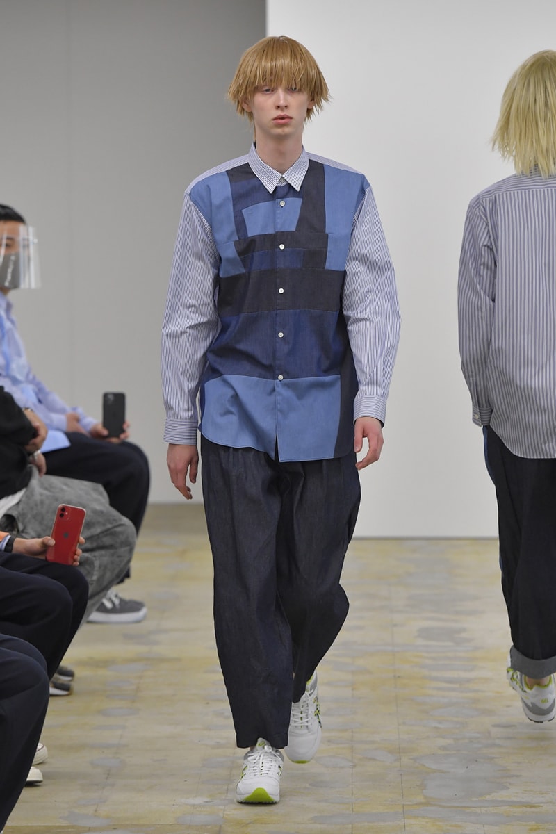 COMME des GARÇONS SHIRT Fall/Winter 2021 KAWS Runway collaboration fw21 collection menswear artist asics tarther sneaker release date info buy japan cdg
