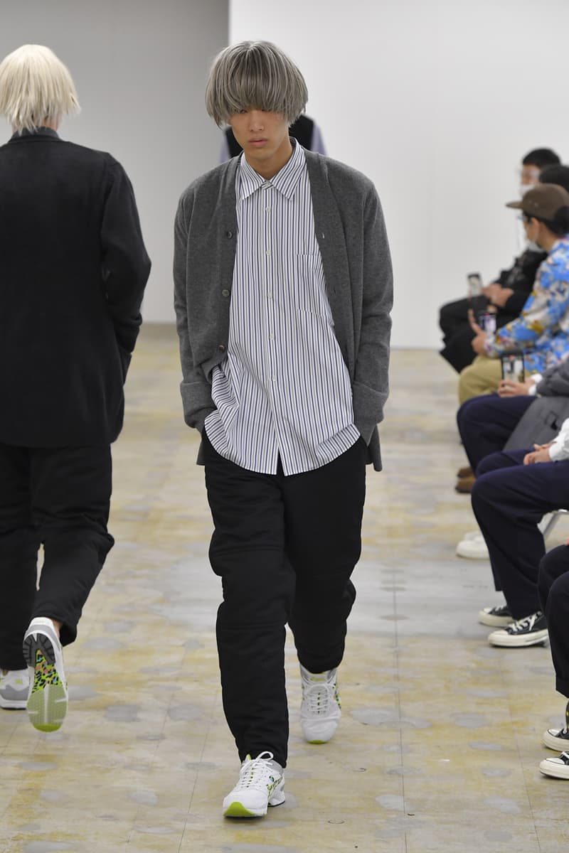 COMME des GARÇONS SHIRT Fall/Winter 2021 KAWS Runway collaboration fw21 collection menswear artist asics tarther sneaker release date info buy japan cdg