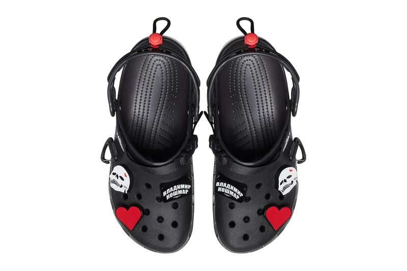 Crocs, Vladimir Cauchemar, Collaboration, 2021, Black, White, Jibbitz, Charms, Summer, Comfortable, DJ, Instagram, Limited, France, London, Europe