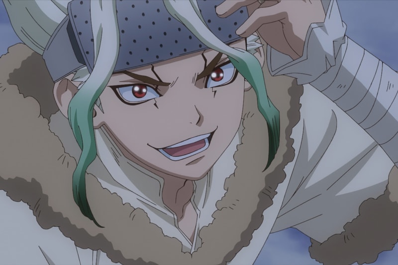 Senku Tsukasa Ishigami Village Taiju and Yuzuriha Tsukasa Empire cellphones science and power new community