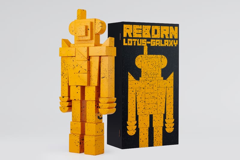 design by reborn lotus series robot sculptures lacquer wood gray yellow official pre order release date info photos price store list buying guide