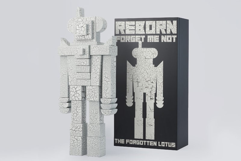 design by reborn lotus series robot sculptures lacquer wood gray yellow official pre order release date info photos price store list buying guide