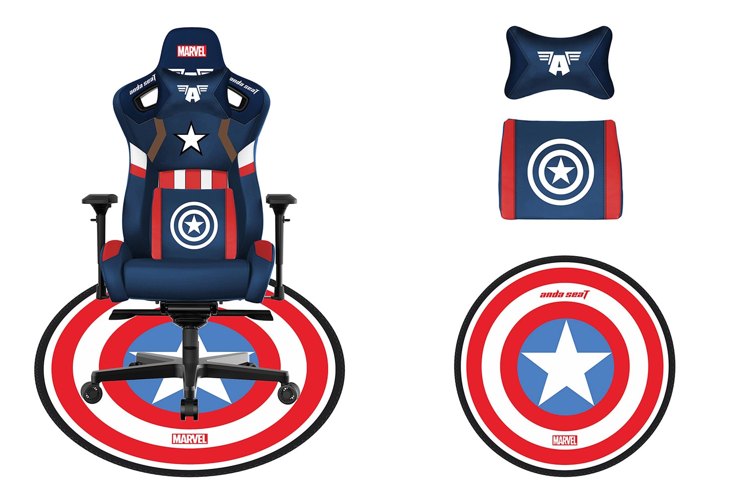 Игровые кресла AndaSeat Disney Marvel Avengers Информация о выпуске Купить Цена Капитан Америка Железный Человек Человек-Паук Человек-Муравей