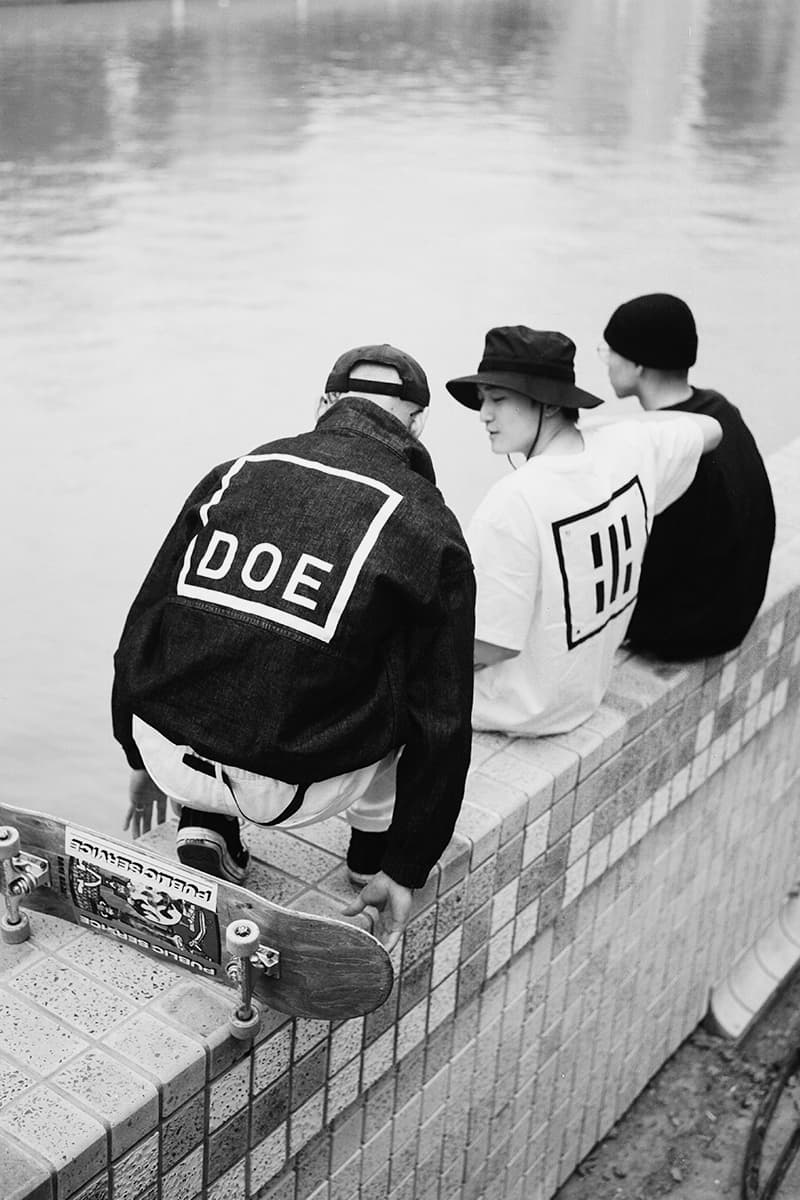 DOE Spring Summer 2021 Lookbook menswear streetwear ss21 collection jackets shirts trousers pants button ups pants kicks outerwear info