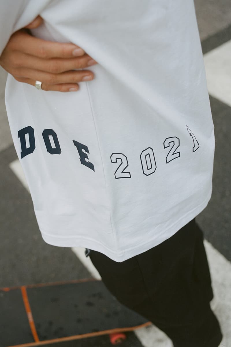 DOE Spring Summer 2021 Lookbook menswear streetwear ss21 collection jackets shirts trousers pants button ups pants kicks outerwear info