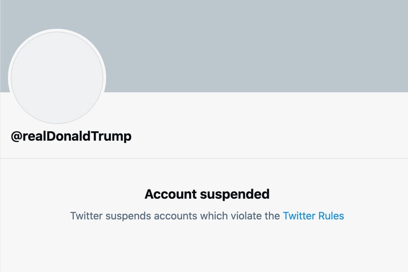 Donald Trump Twitter Account Has Been Permanently Suspended Capitol Hill Protest Riot Illegal Twitter Tweet President Biden 