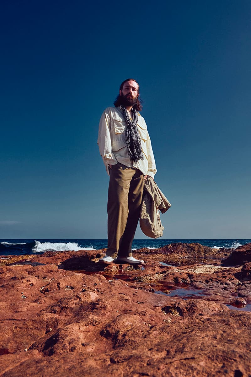 eastlogue spring summer 2021 lookbook menswear streetwear visuals ss21 collection jackets shirts pants trousers button ups tees pants scarves info