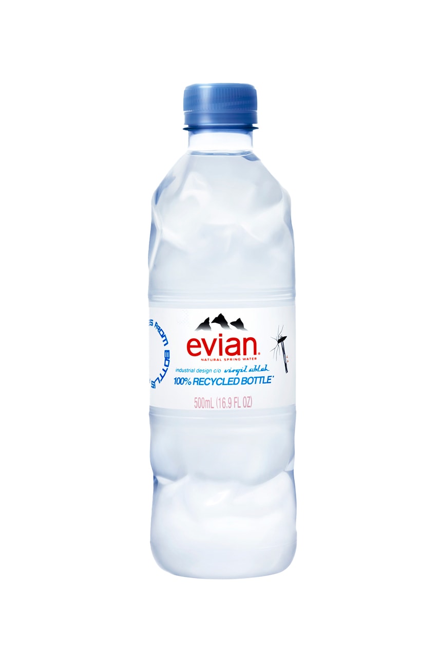Virgil Abloh x Evian collaboration: the bottle is finally available
