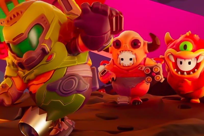 'Fall Guys' Tease Upcoming 'DOOM' Skins