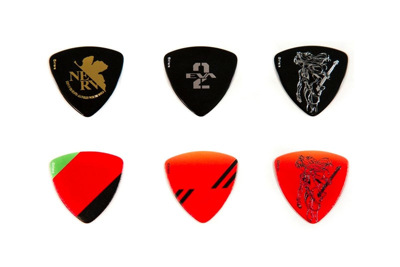 Fender Evangelion Asuka Pick Set Release movies anime instruments guitars accessories Evangelion: 3.0+1.0 Thrice Upon a Time design nerv Japan 