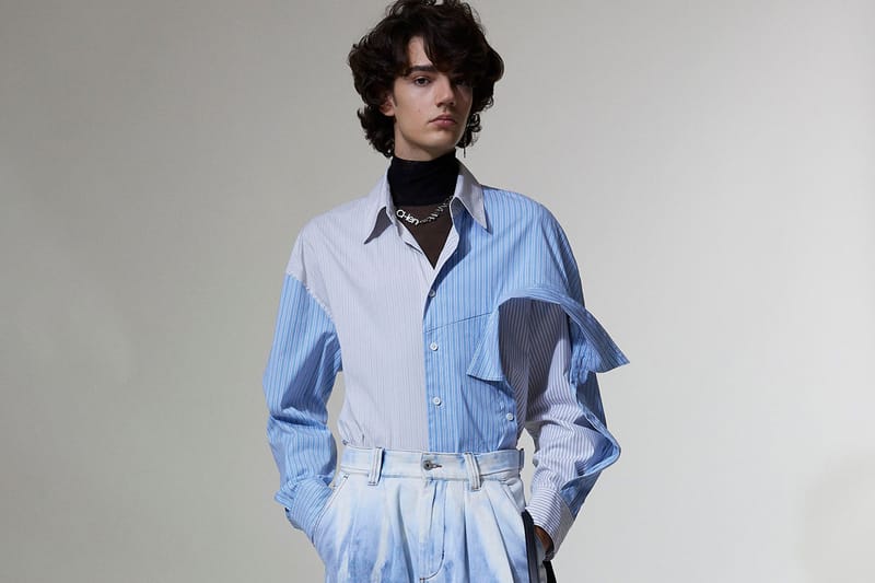 Feng Chen Wang SS21 Dabbles in Asymmetry and Acid Wash