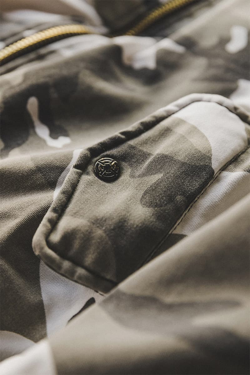 FOSTEX GARMENTS Reproduction Vintage Wash Camo MA-1 Bomber Jacket HBX Exclusive Release Raf Simons Riot Fall Winter 2001