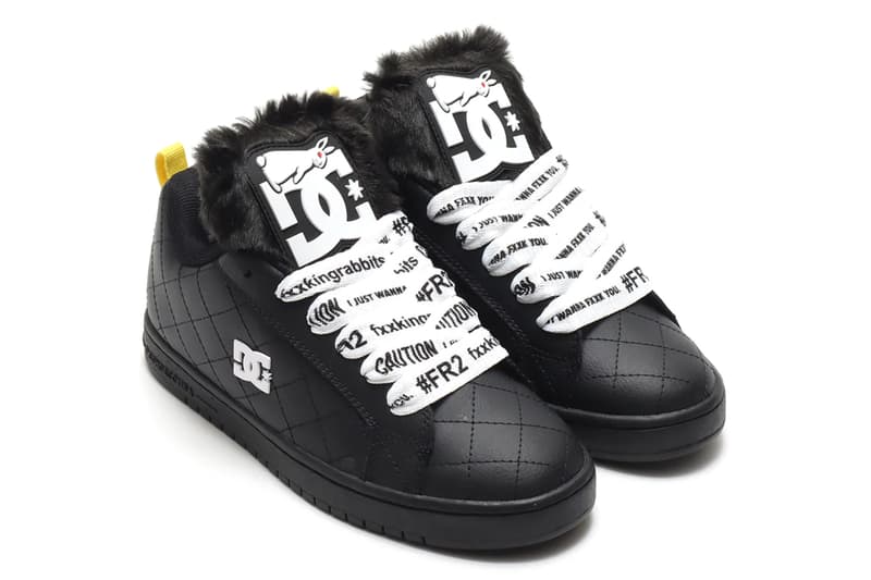 fxxking rabbits dc shoes williams slim court graffik white black yellow official release date info photos price store list buying guide