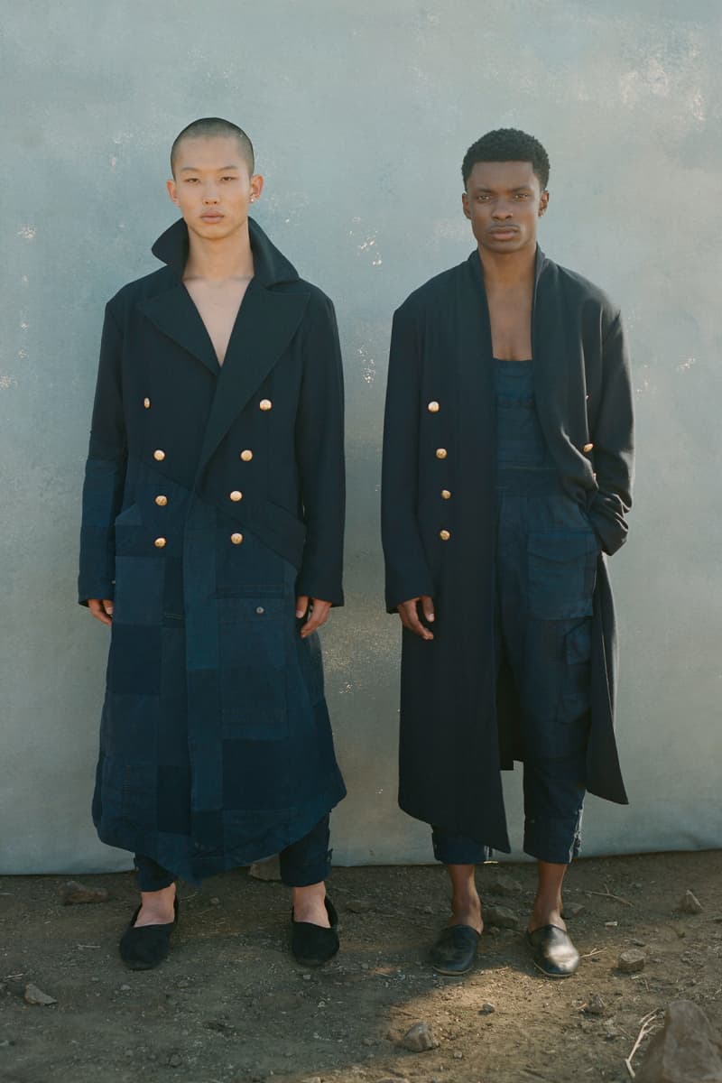 Greg Lauren Fall/Winter 2021 Lookbook Collection FW21 Sustainable Fashion Scrapworks Stichworks Fabrics Yardage Garments Clothing Reuse Reduce Repurpose Rework Scraps Wool Los Angeles Ralph Lauren Nephew LA Based