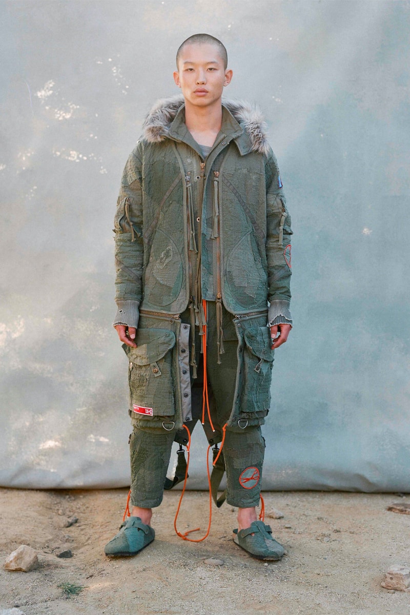 Greg Lauren Fall/Winter 2021 Lookbook Collection FW21 Sustainable Fashion Scrapworks Stichworks Fabrics Yardage Garments Clothing Reuse Reduce Repurpose Rework Scraps Wool Los Angeles Ralph Lauren Nephew LA Based