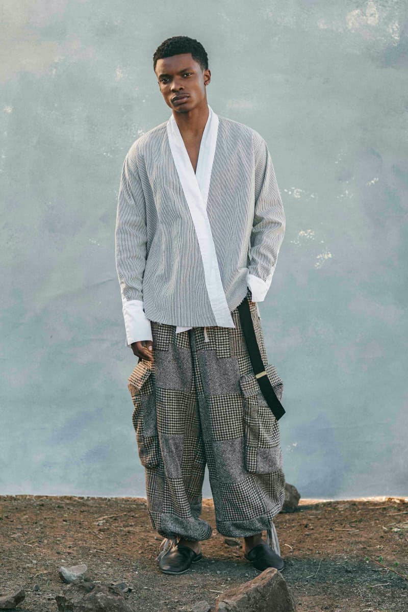 Greg Lauren Fall/Winter 2021 Lookbook Collection FW21 Sustainable Fashion Scrapworks Stichworks Fabrics Yardage Garments Clothing Reuse Reduce Repurpose Rework Scraps Wool Los Angeles Ralph Lauren Nephew LA Based
