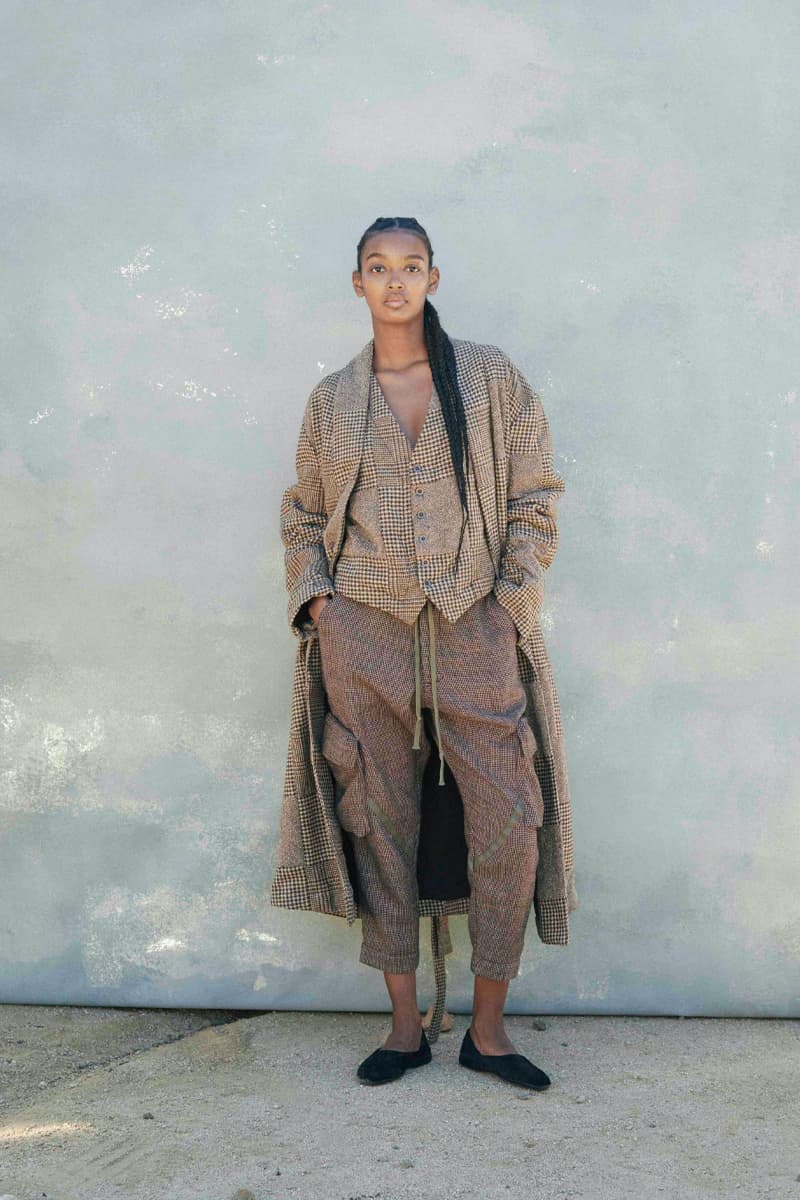 Greg Lauren Fall/Winter 2021 Lookbook Collection FW21 Sustainable Fashion Scrapworks Stichworks Fabrics Yardage Garments Clothing Reuse Reduce Repurpose Rework Scraps Wool Los Angeles Ralph Lauren Nephew LA Based