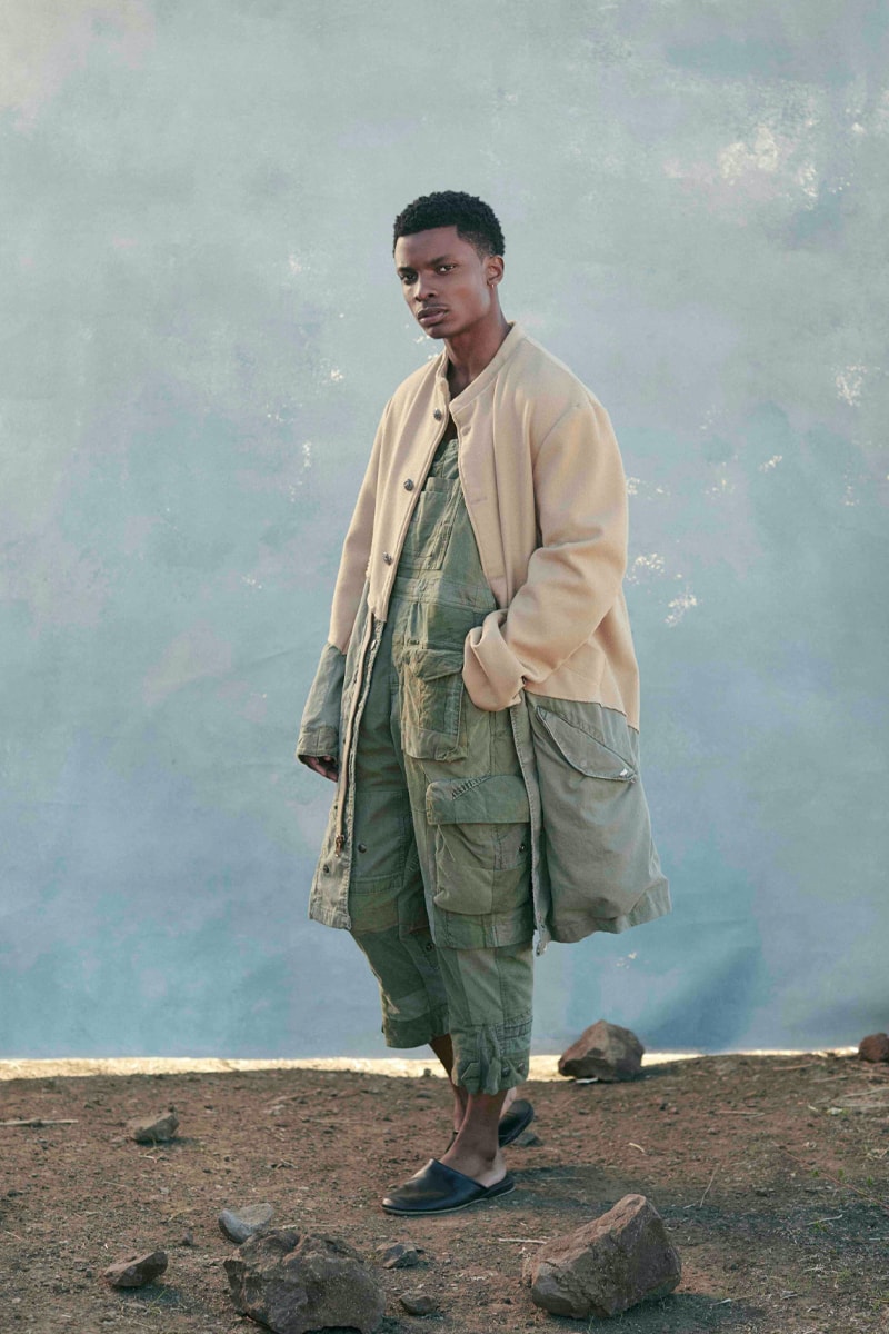 Greg Lauren Fall/Winter 2021 Lookbook Collection FW21 Sustainable Fashion Scrapworks Stichworks Fabrics Yardage Garments Clothing Reuse Reduce Repurpose Rework Scraps Wool Los Angeles Ralph Lauren Nephew LA Based