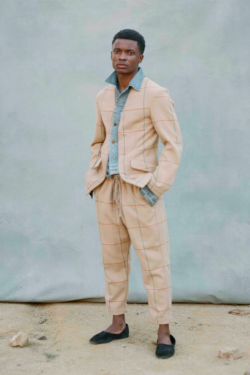 Greg Lauren Fall/Winter 2021 Lookbook Collection FW21 Sustainable Fashion Scrapworks Stichworks Fabrics Yardage Garments Clothing Reuse Reduce Repurpose Rework Scraps Wool Los Angeles Ralph Lauren Nephew LA Based