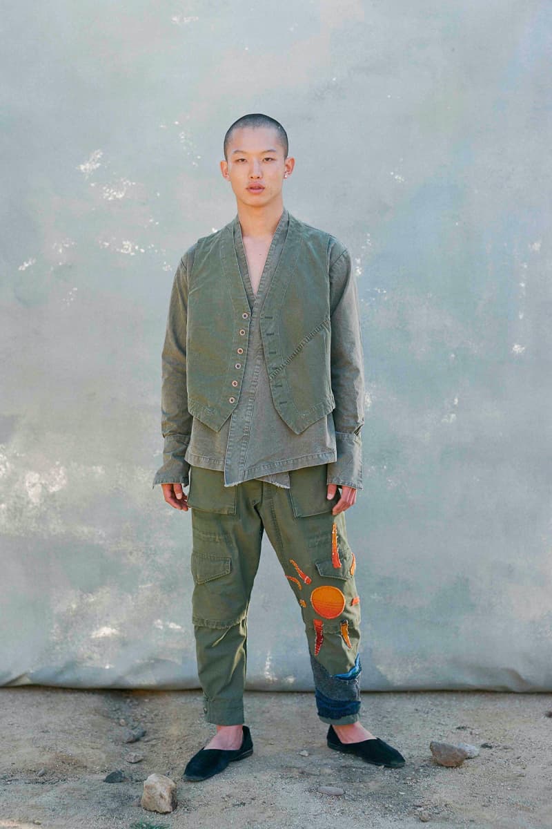 Greg Lauren Fall/Winter 2021 Lookbook Collection FW21 Sustainable Fashion Scrapworks Stichworks Fabrics Yardage Garments Clothing Reuse Reduce Repurpose Rework Scraps Wool Los Angeles Ralph Lauren Nephew LA Based