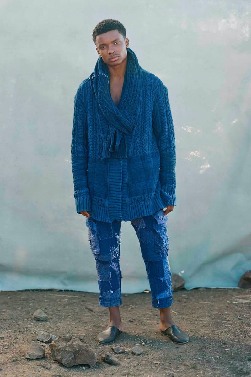 Greg Lauren Fall/Winter 2021 Lookbook Collection FW21 Sustainable Fashion Scrapworks Stichworks Fabrics Yardage Garments Clothing Reuse Reduce Repurpose Rework Scraps Wool Los Angeles Ralph Lauren Nephew LA Based