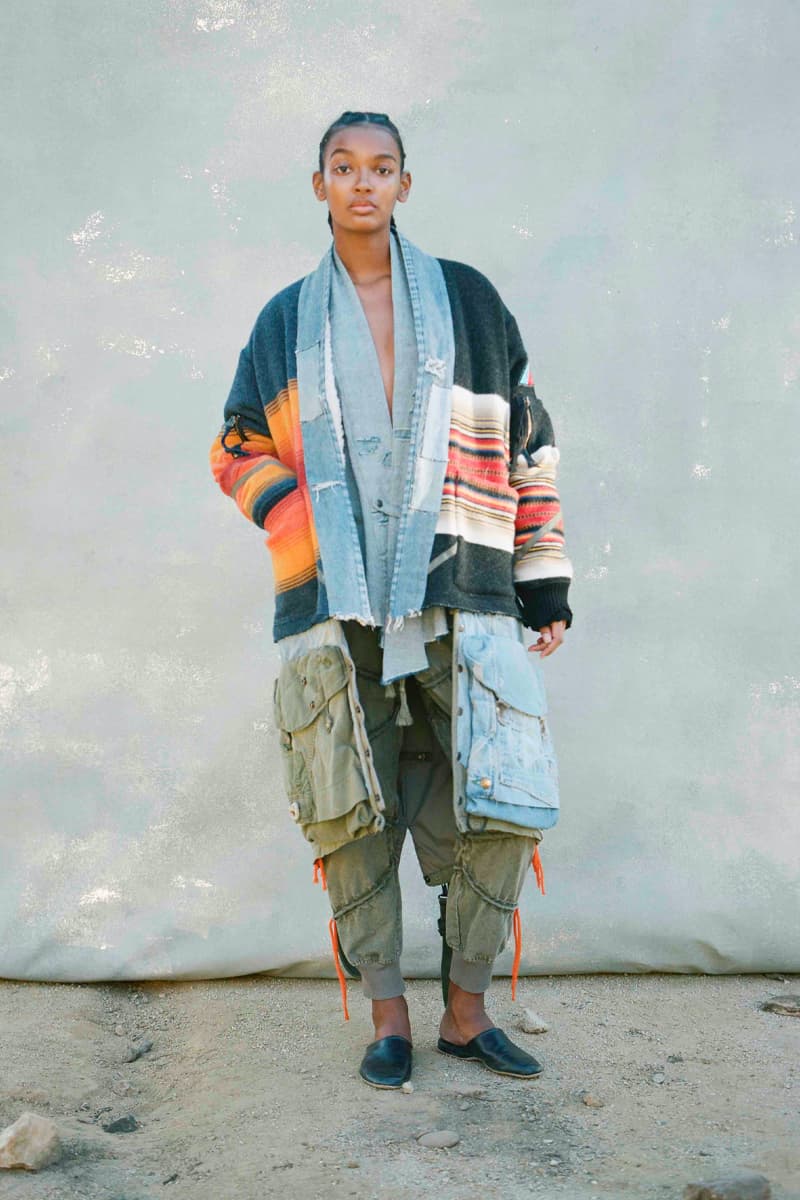 Greg Lauren Fall/Winter 2021 Lookbook Collection FW21 Sustainable Fashion Scrapworks Stichworks Fabrics Yardage Garments Clothing Reuse Reduce Repurpose Rework Scraps Wool Los Angeles Ralph Lauren Nephew LA Based