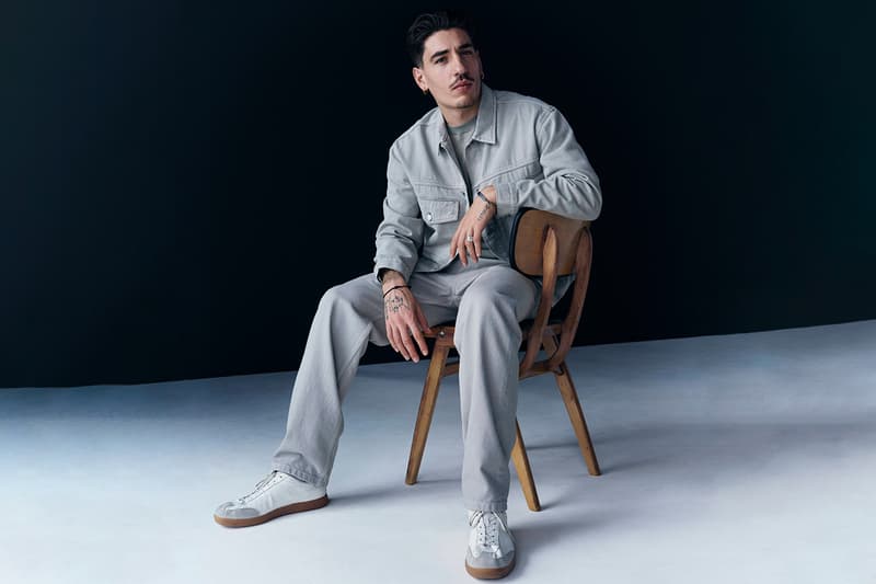hector bellerin hm menswear collection release info store list price buying guide photos trousers pants hoodie bucket hat tote bag windbreaker shirt button up tee tank top jacket blazer 5 panel plaid denim arsenal fc