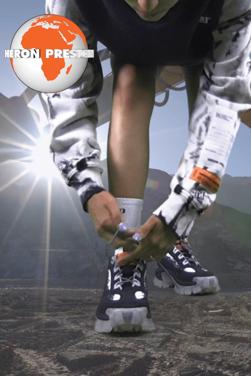 Heron Preston x Caterpillar Footwear CAT Stormer Boot Intruder Sneaker Collaboration American Designer Frontline Workers Boots Utility Tactile Collab Release Information Drop Date Closer Look