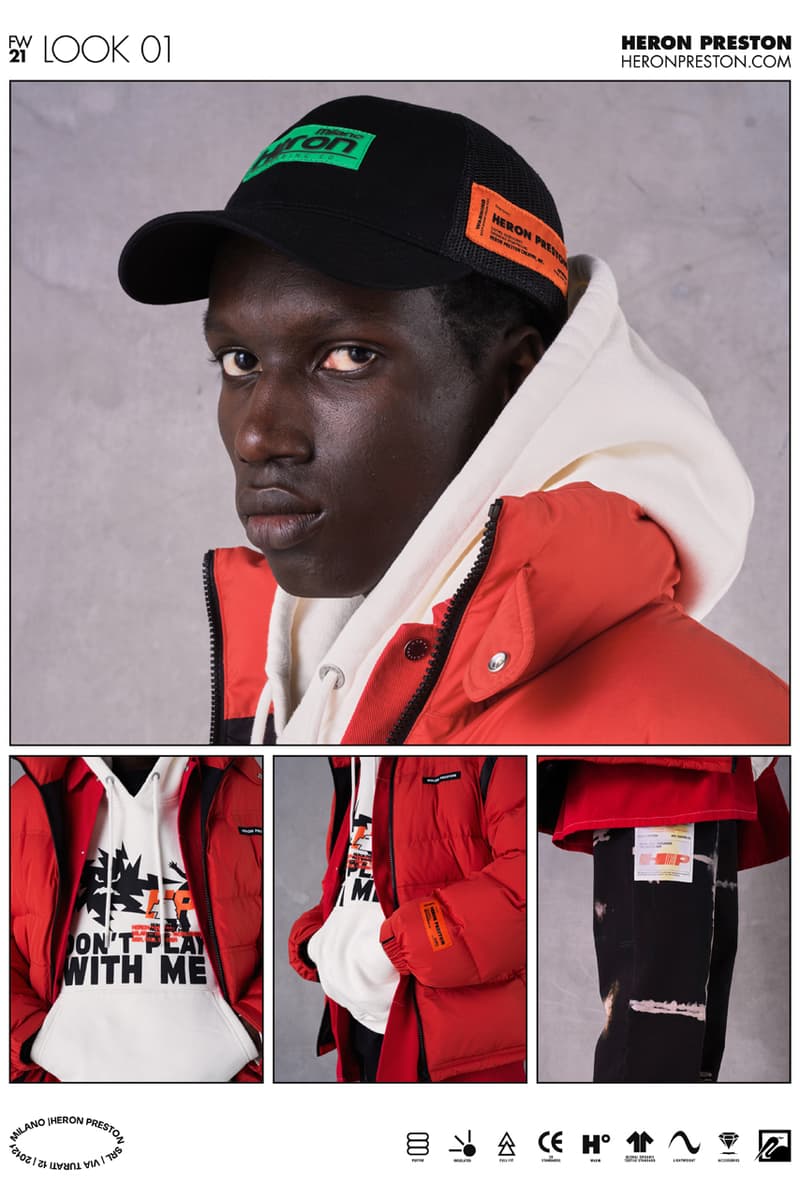 Heron Preston Fall/Winter 2021 Collection Lookbook menswear womenswear fw21