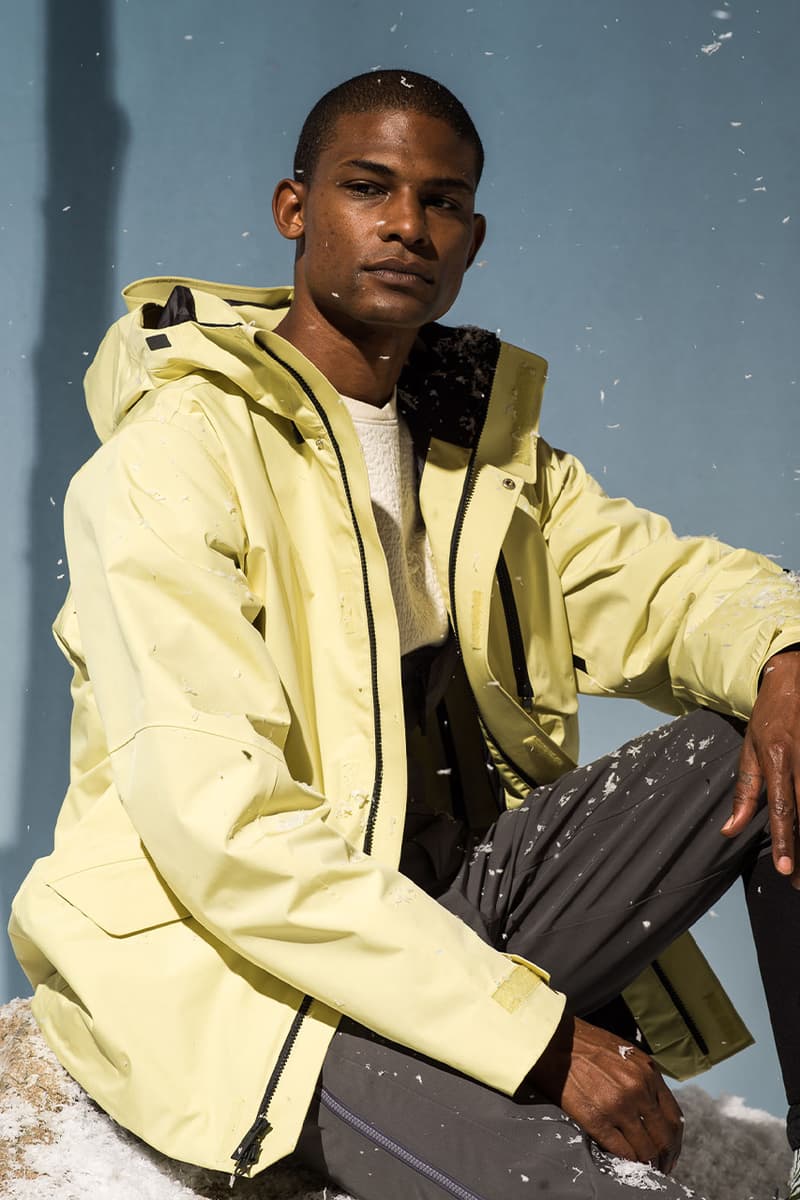 Holden winter lookbook snow sport luxury ski jackets outerwear high-end Japanese fabrics 