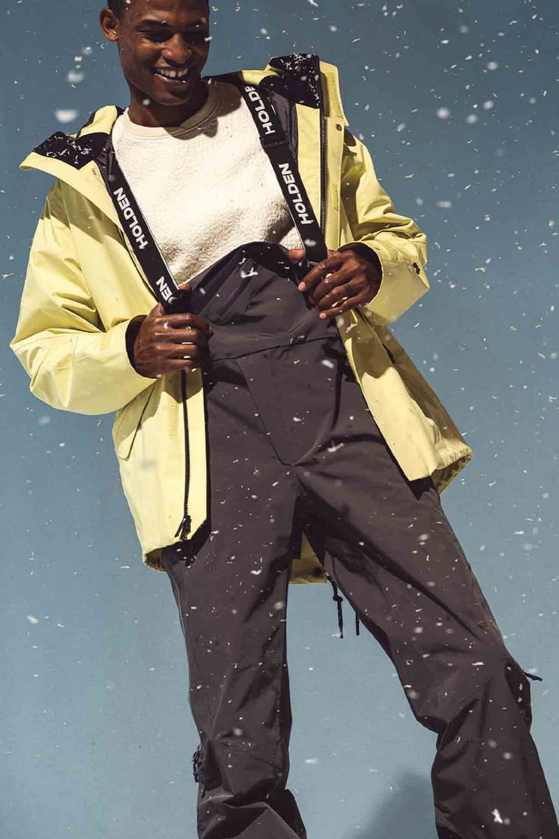 Holden winter lookbook snow sport luxury ski jackets outerwear high-end Japanese fabrics 