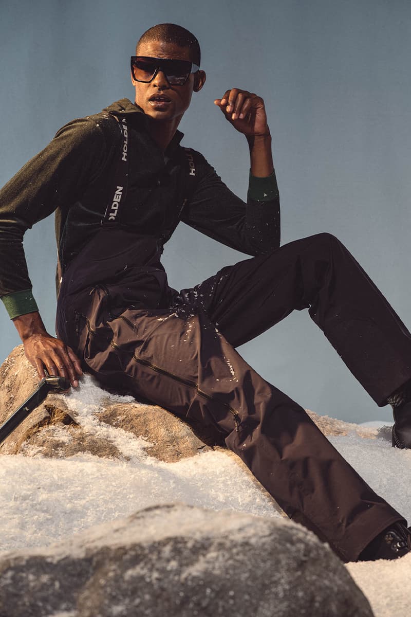 Holden winter lookbook snow sport luxury ski jackets outerwear high-end Japanese fabrics 