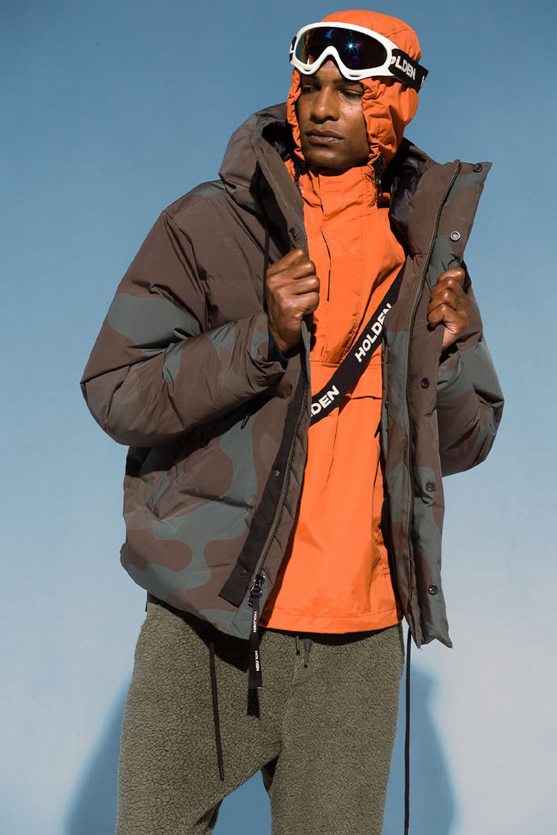 Holden winter lookbook snow sport luxury ski jackets outerwear high-end Japanese fabrics