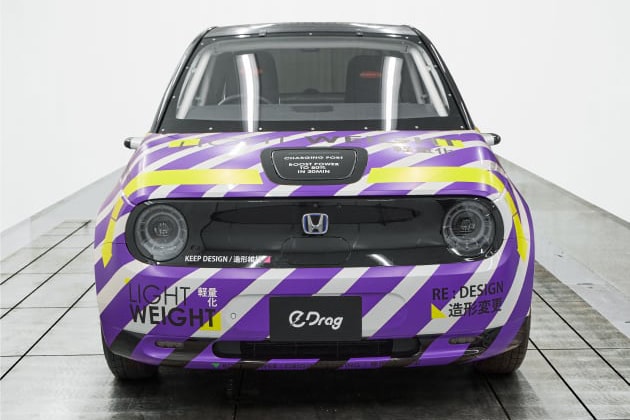 Honda e-Drag Tokyo Auto Salon N-One RS K-Climb Drag Racing Hill Climbing Kei Car E-Prototype Electric Cars Vehicle Japan Small City Concepts