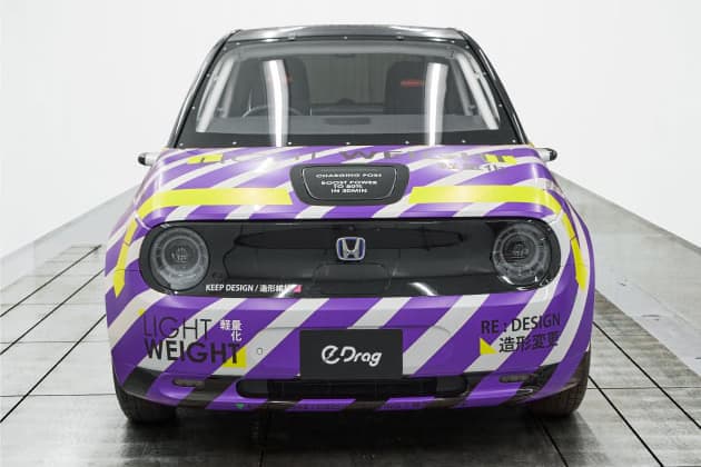Honda e-Drag Tokyo Auto Salon N-One RS K-Climb Drag Racing Hill Climbing Kei Car E-Prototype Electric Cars Vehicle Japan Small City Concepts