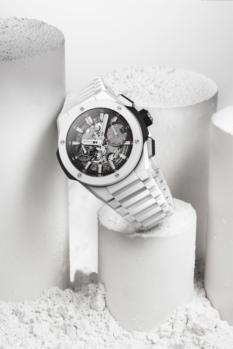 hublot big bang integral ceramic navy blue gray white colors watches accessories chronograph movement 