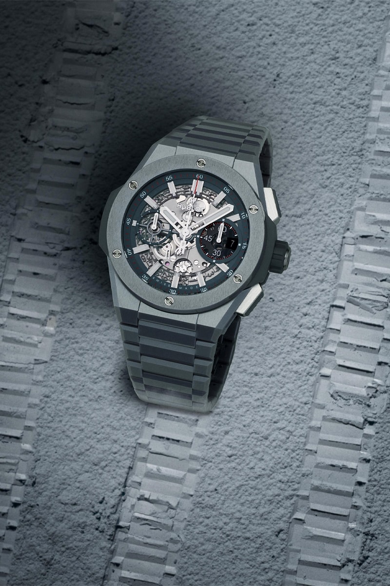 hublot big bang integral ceramic navy blue gray white colors watches accessories chronograph movement 