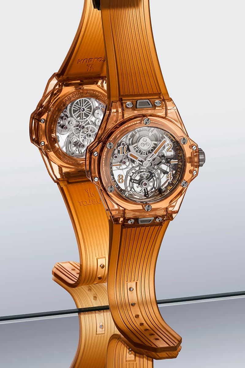 New Automatic Tourbillon Micro-Rotor Movement And Orange Sapphire Crystal For Hublot Big Bang Automatic Tourbillon Orange Sapphire