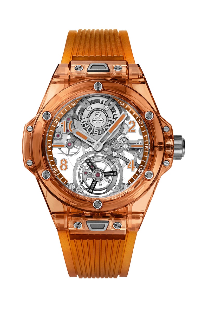 New Automatic Tourbillon Micro-Rotor Movement And Orange Sapphire Crystal For Hublot Big Bang Automatic Tourbillon Orange Sapphire