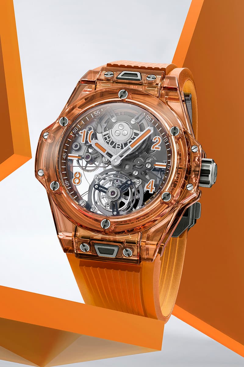 New Automatic Tourbillon Micro-Rotor Movement And Orange Sapphire Crystal For Hublot Big Bang Automatic Tourbillon Orange Sapphire