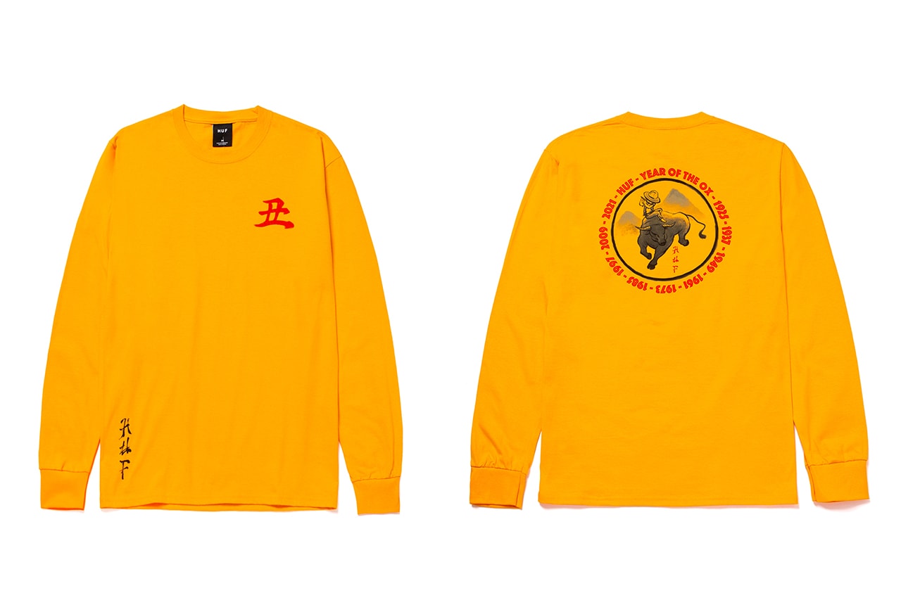 huf year of the ox apparel collection release info hoodie crewneck t-shirt tee long sleeve chinese new year release info date photos price store list buying guide