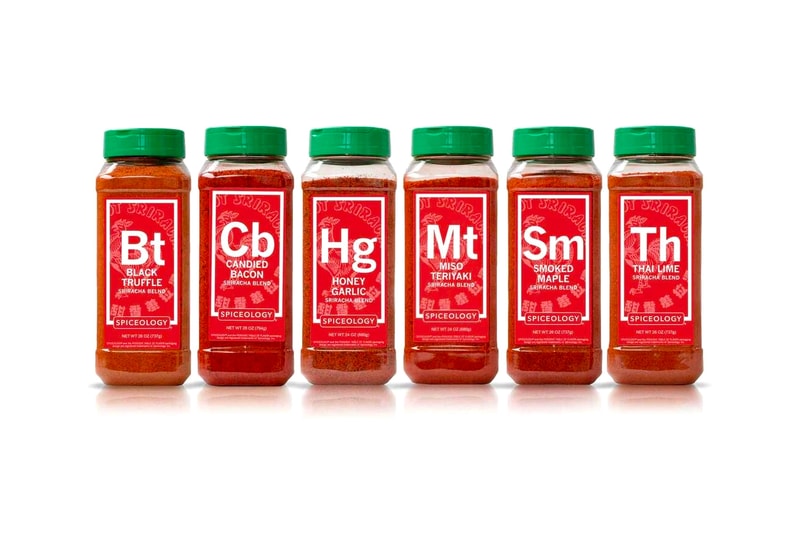 Spiceology You Can Now Enjoy Huy Fong Foods Sriracha in Dry Spice Form Black Truffle Sriracha Honey Garlic Sriracha Miso Teriyaki Sriracha Thai Lime Sriracha Candied Bacon Sriracha Smoked Maple Sriracha dry rub cooking rooster sauce chilli sauce spice garlic 